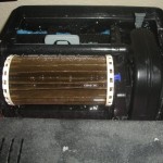 Top view of the filter with cover removed