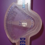 A common hydrometer measuring the specific gravity of salt water